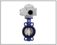 Truevalve Wafer Type Electric Actuated Butterfly Valve